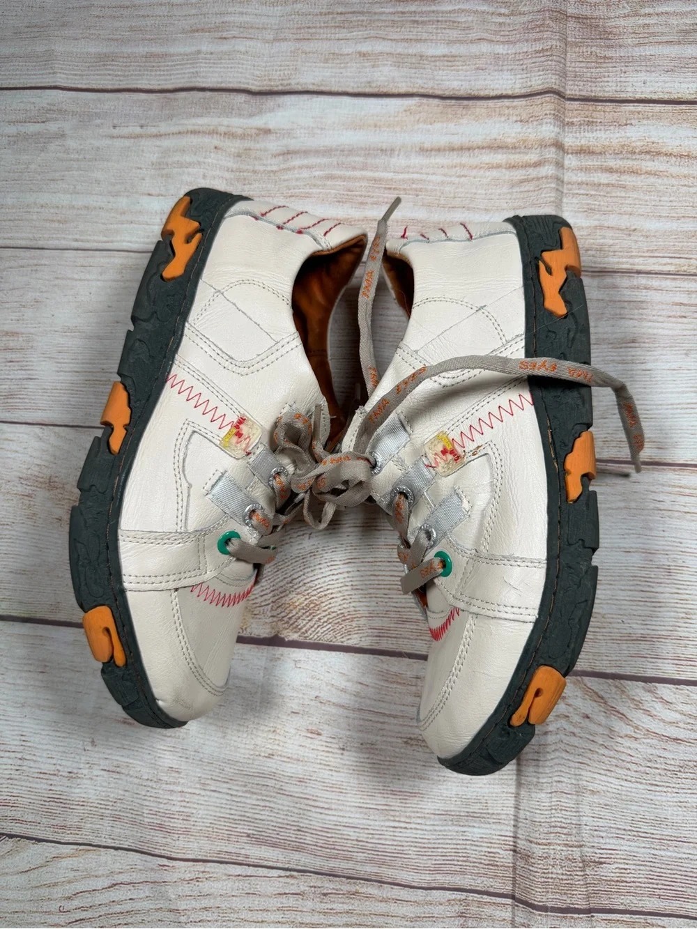 TMA EYES white leather sneakers - Gorpcore